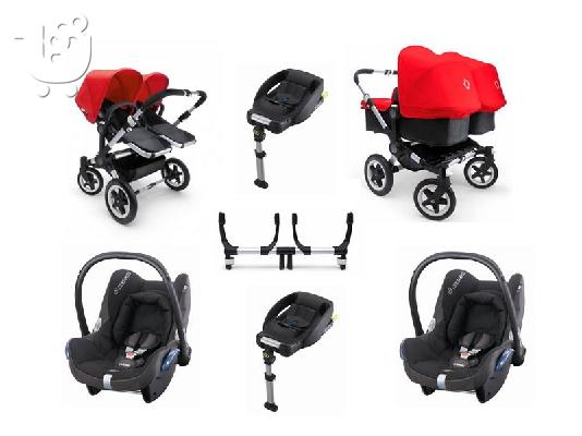 Bugaboo Donkey Twins δίδυμο πλήρες πακέτο